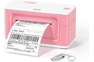 MUNBYN Shipping Label Printer, 4x6 Label Printer for Shipping Packages, USB Thermal Printer for Shipping Labels Home Small Bu