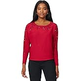 Cable & Gauge Floral Hotfix Dolman Sweater