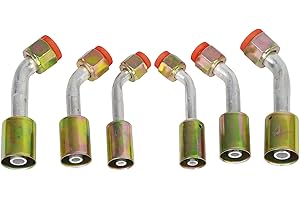 Wisepick 6PCS Air Conditioning #6#8#10 AC Fitting Set Female Oring Beadlock 45 Degree