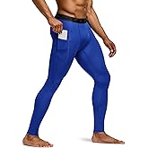 TSLA Men's Compression Pants, Cool Dry Athletic Workout Running Leggings Tights with Pockets
