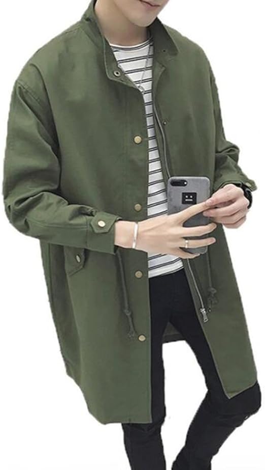 Amazon Godlovefullミリタリージャケット メンズ スプリングコート 春秋 コート ジャケット メンズ 春物 コート ゆったり カジュアル 大きいサイズ コート ジャケット 通販