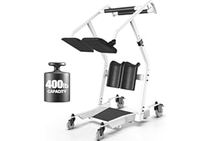 WHLICKS Stand Assist Lift, Sit to Stand Patient Transport Chair for Elderly, Lift Chair for Home Care Use Elderly Mobility Assist Transfer Device 5 Heights Adjustable for Seniors, Adults & Disabled