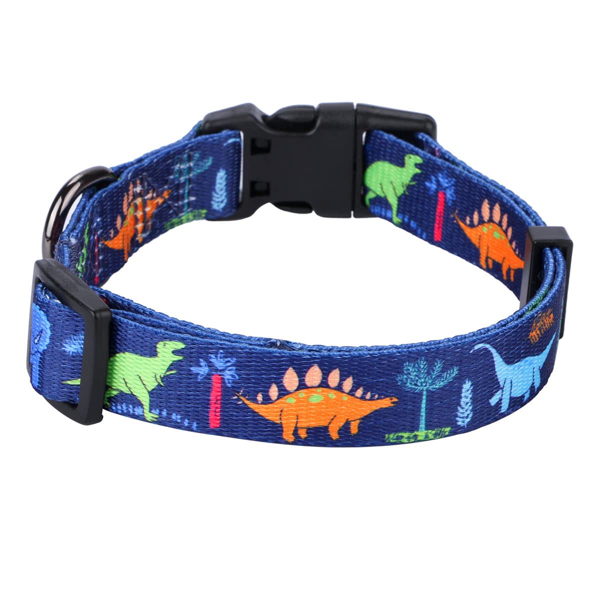 Rhea Rose Dog Collar Special Design Personalized Cute Girl boy Soft Collars with Cartoon Dinosaurs Large Size — image 1