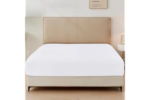 GOKOTTA King Fitted Sheet Only, 16-Inch Deep Pocket King Size Fitted Sheet with Elastic Corner Straps -Washed & Brushed Microfiber Polyester- Ultra Soft, Hotel Luxury, Non Slip, Wrinkle-Free - White