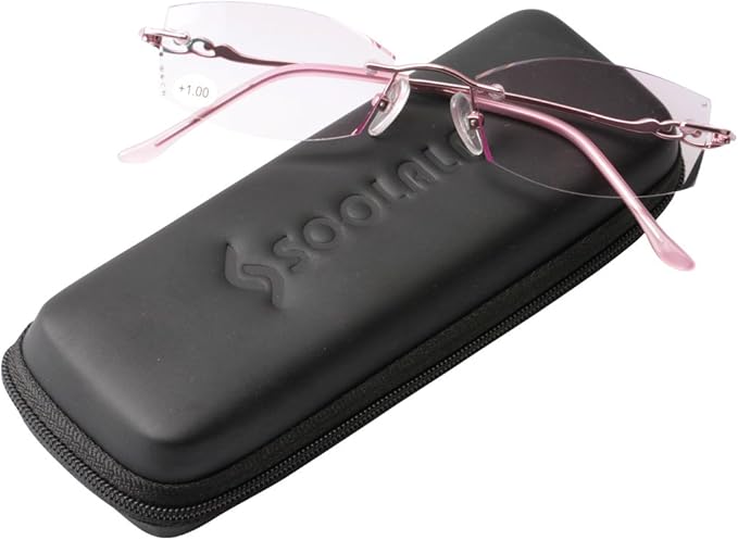 pink tinted reading glasses