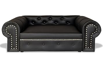 Luxury Dog Sofa Dog Bed Ohio Chesterfield Design Xl Black Amazon