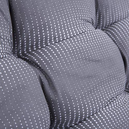 Patio Auflage Hollywoodschaukel 180 Bankauflage für Gartenbank Sitzkissen Rückenlehne Seitenkissen gesteppt grau mit… – Bild 4