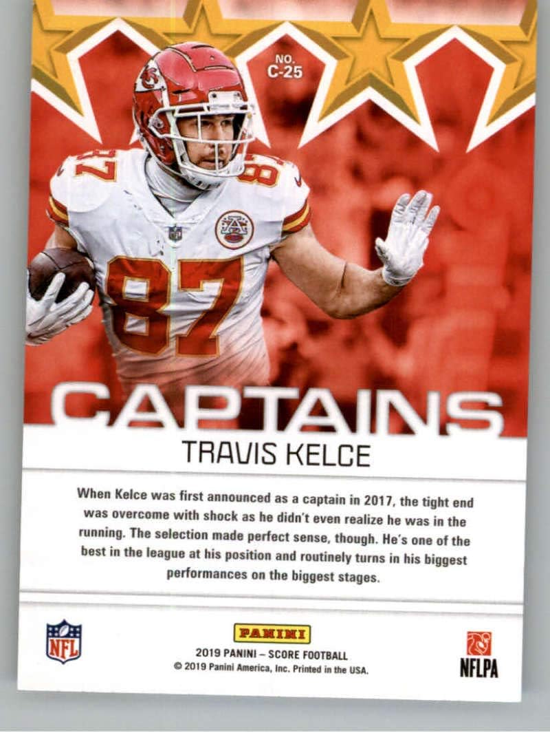 Insert Singles 2019 Score Captains #25 Travis Kelce Chiefs Football Card  NM-MT Sports Collectibles