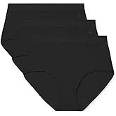 Tommy John Women's Second Skin High Rise Briefs – Soft, Stretchy, Breathable, Full Coverage High-Waisted Underwear