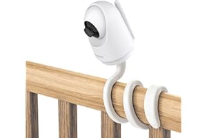 bonoch Baby Monitor Mount Baby Monitor BBM01/ BBM03/ BBM05/ BBM04, Crib Mount Camera Holder, Flexible Mount Versatile Twist Mount Without Wall Damage, Baby Camera Stand for Crib Nursery