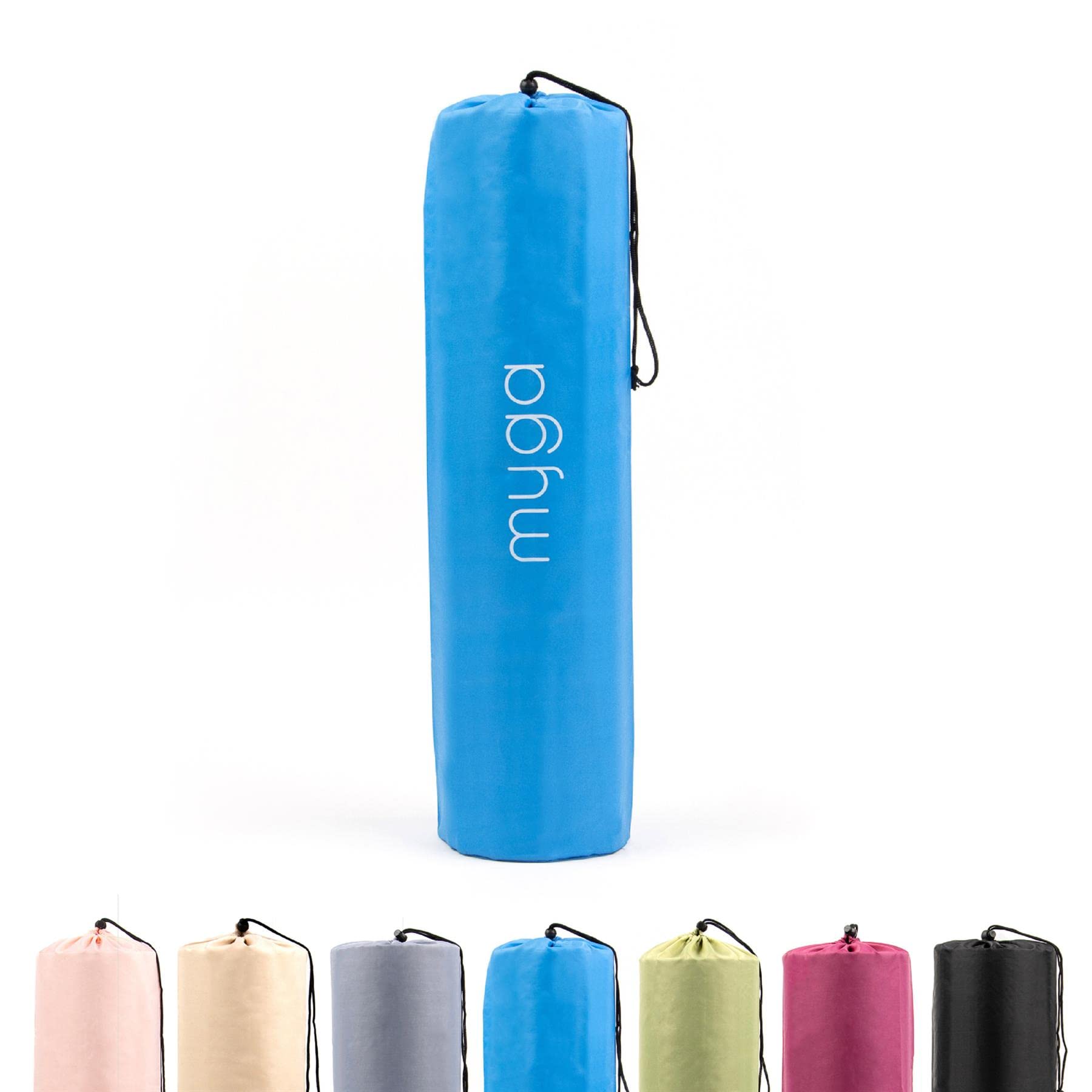 Myga Yoga Mat Bag - Compact Carry Bag for Yoga, Pilates, Fitness & Exercise Mat with Adjustable Strap for Women & Men - Lightweight Waterproof Travel Bag for Home Gym and Studio - Blue