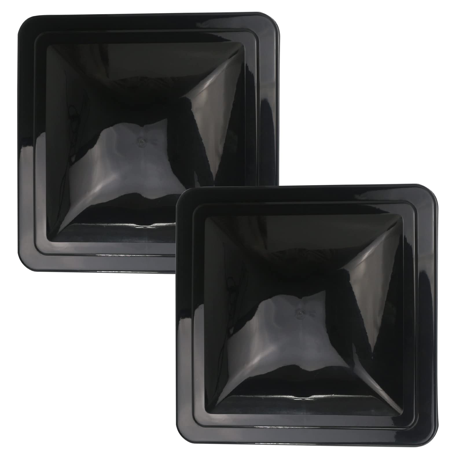 Photo 1 of 2 Pack 14" Universal Roof Vent Cover Vent Lid Replacement for RV, Trailer, Camper, Motorhome Roof Vent Cover Black