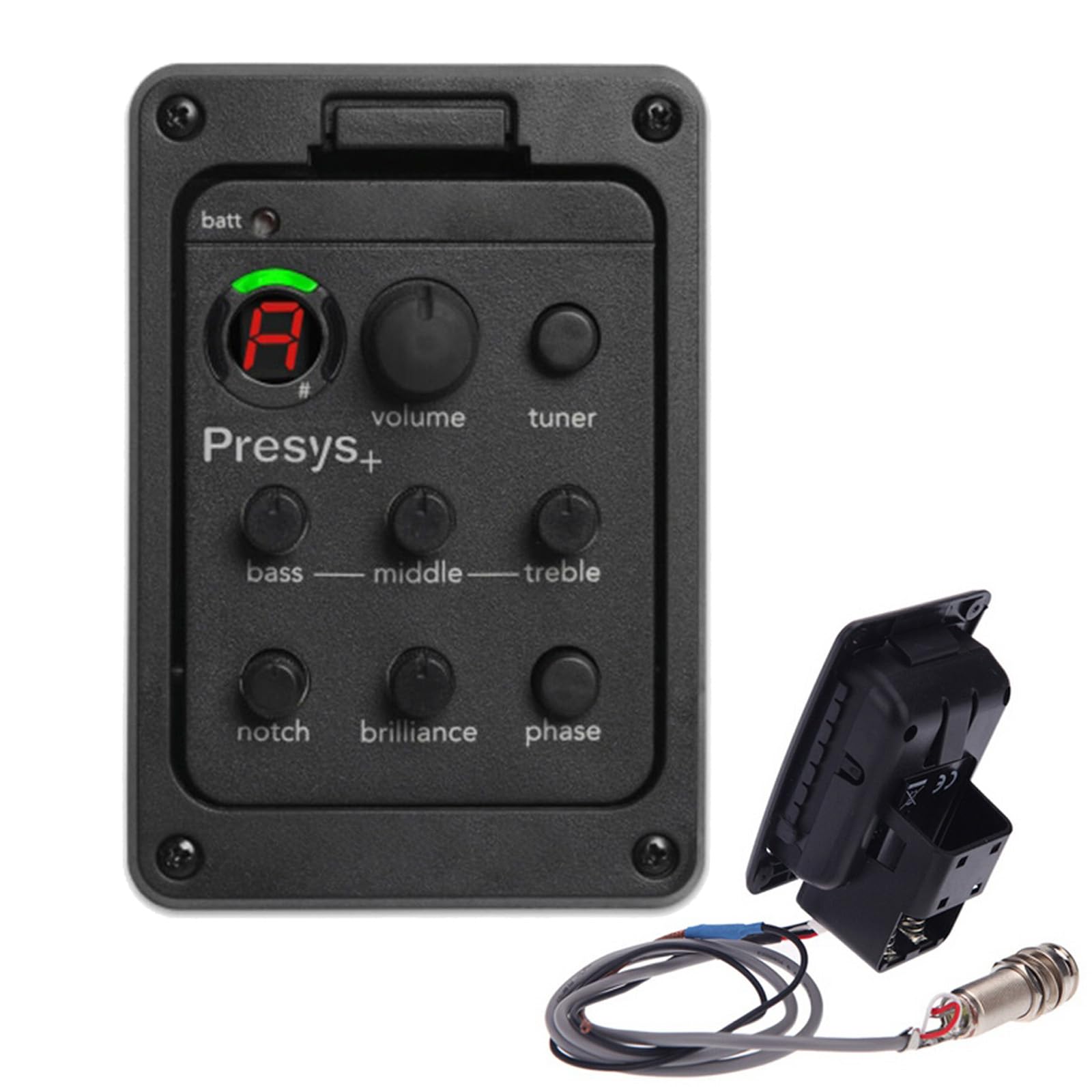 Junbyuhu 3 Band Guitar Preamplifier EQ Equalizer for Acoustic Guitars Equalizer One Board Preamp Pickup Tuner Guitar Tool