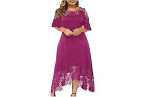 BOXIACEY Plus Size Dress for Women Wedding Guest Empire Waist 2024 Long Dresses Summer Elegant Cold Shoulder Maxi Dress