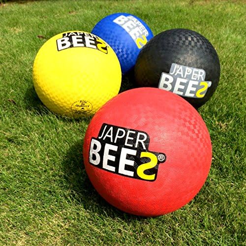 JAPER BEES 8.5inch Premium Playground Ball/School Ball with Pump, Great for Kids Dodgeball Kickball Foursquare Game Handball Games (Blue)