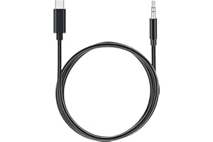 SEULLIYA USB C to 3.5mm Audio Aux Jack Adapter,3.3 ft, aux Cord for iPhone,Type C to 3.5mm Aux Headphone Stereo Cord Car Cable for iPhone 16/16 Pro, Samsung Galaxy S25 and Other iOS and Android Devices(Black)