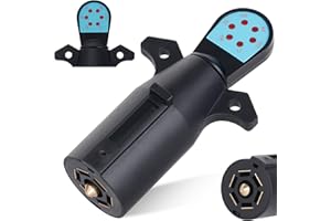 Mytracpro 7 Way Trailer Plug Tester with Red Led Light 7 Pin Trailer Plug Circuit Tester Trailer Light Tester for Trailer,Truck, Rvs, Plug & Play