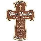 Personalized Baptism Cross wood sign, Wooden sign Baptism gifts for Baby, Baptism Gift Girl/Boy, Christening Gifts Crosses for children, Baptized Cross Sign, Dedication Gift, Christening Gifts - A4