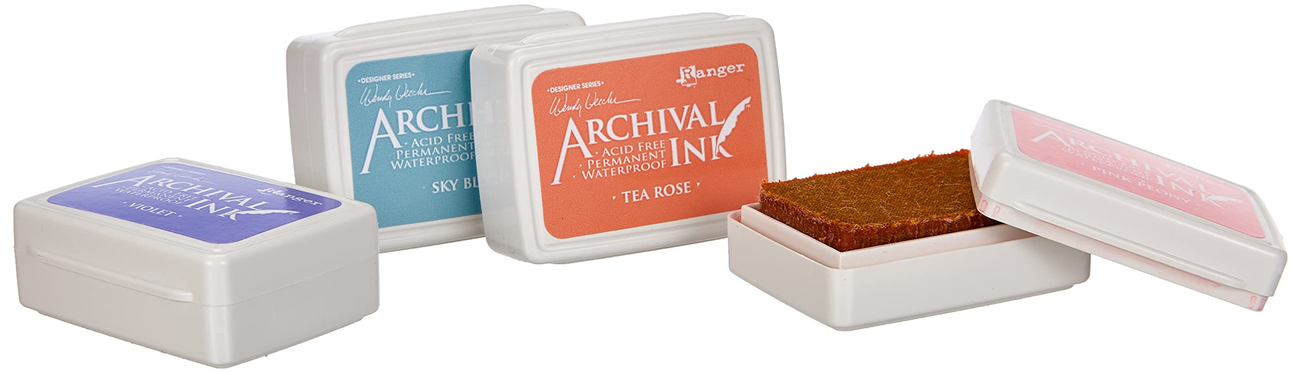 Ranger Wendy Vecchi Mini Ink Pad Kit 3, Synthetic Material, Multi-Colour, 20.3 x 8.3 x 1.8 cm