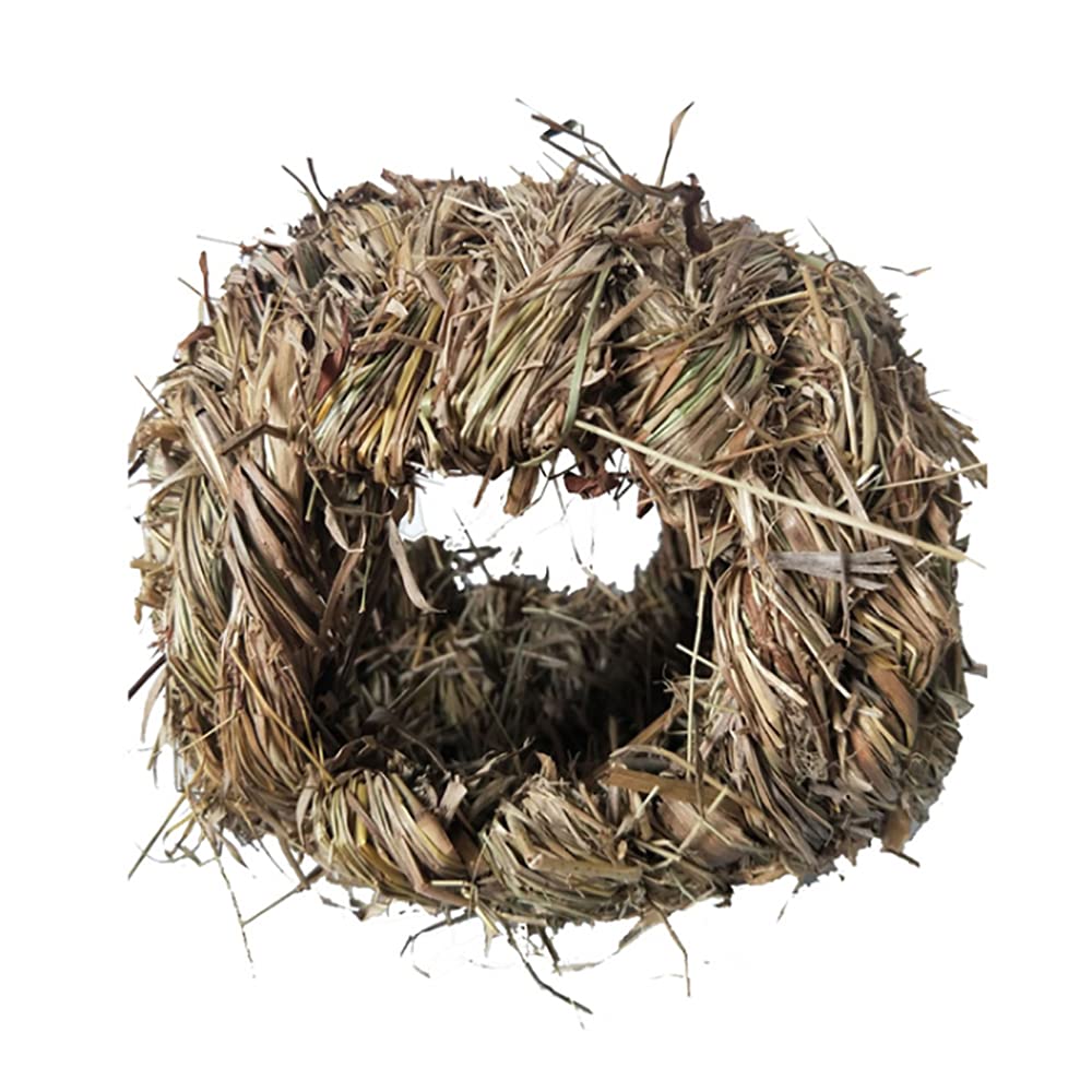 ANCLLO Hamster Hideaway Seagrass Tunnel Interactive Grass Ball for Pets Rats Chinchillas Ferrets and Gerbils Guinea Pigs Small Animal Activity Center