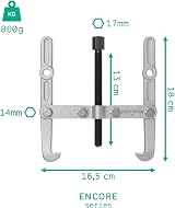 WIESEMANN 1893 Universal Gear Puller 3-Arm 140x145mm 2-in-1 Internal External view 2