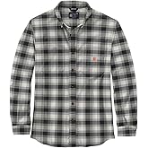 Carhartt Men's 105945 Rugged Flex® Relaxed Fit Midweight Flannel Long-Sleeve Plaid Shirt XXXX-Large Malt