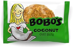 Bobo's Oat Bites, Coconut, 1.3 oz Bites (30 Pack Box), Gluten Free Whole Grain Snack, Vegan On-The-Go