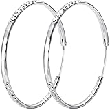 T400 Créoles En Argent Sterling 925 Boucles D'oreilles Petites Créole