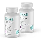 Biosil Advanced Hair + Nail Care - 60 Capsules, Pack of 2 - Grow, Strengthen & Thicken Hair and Nails - with Patented ch-OSA & Biotin - 60-Day Supply