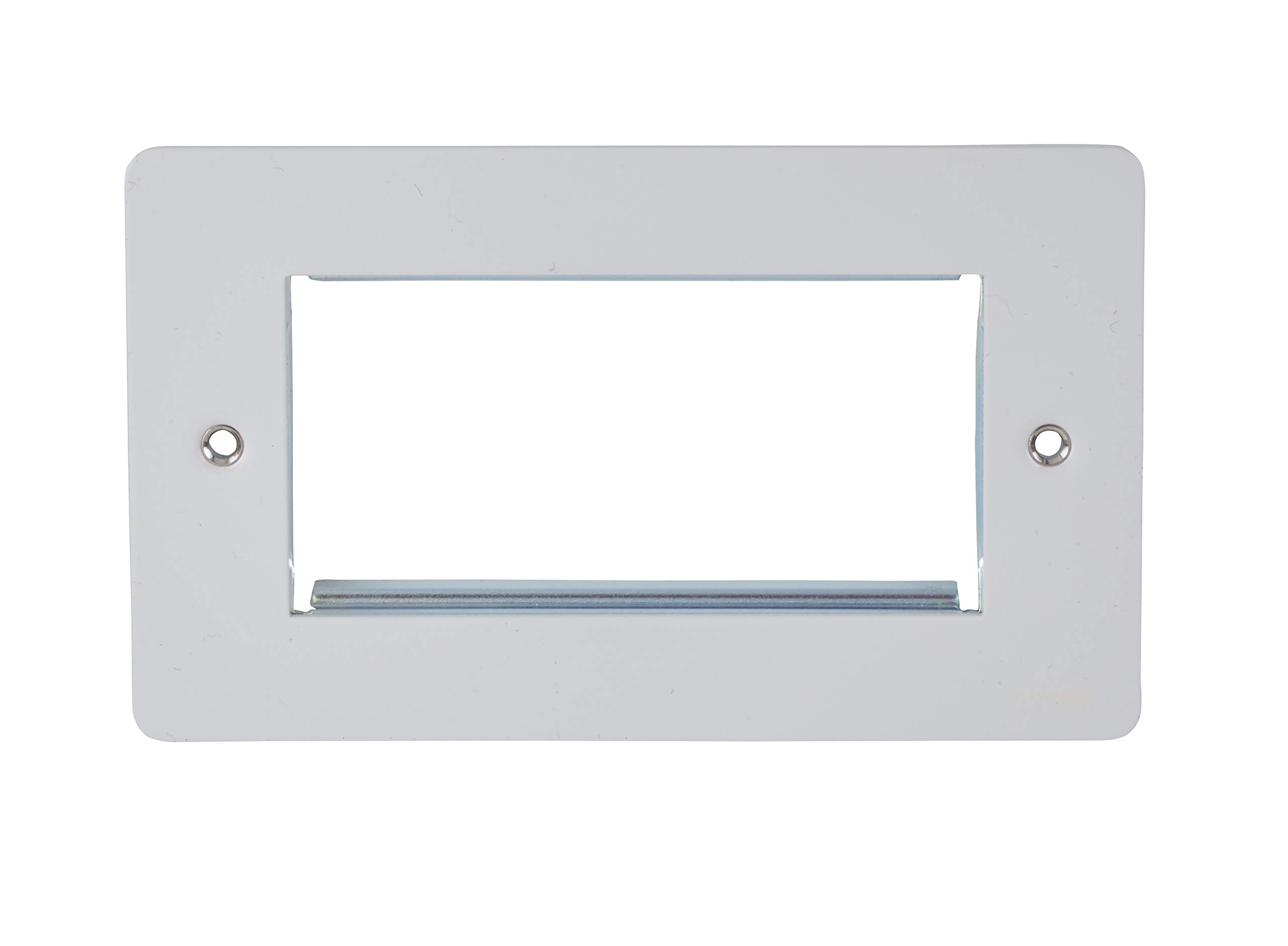 Schneider Electric Ultimate Flat Plate - 4 Gang Euro Module Plate, GU8280PW, Painted White, Pack of 5