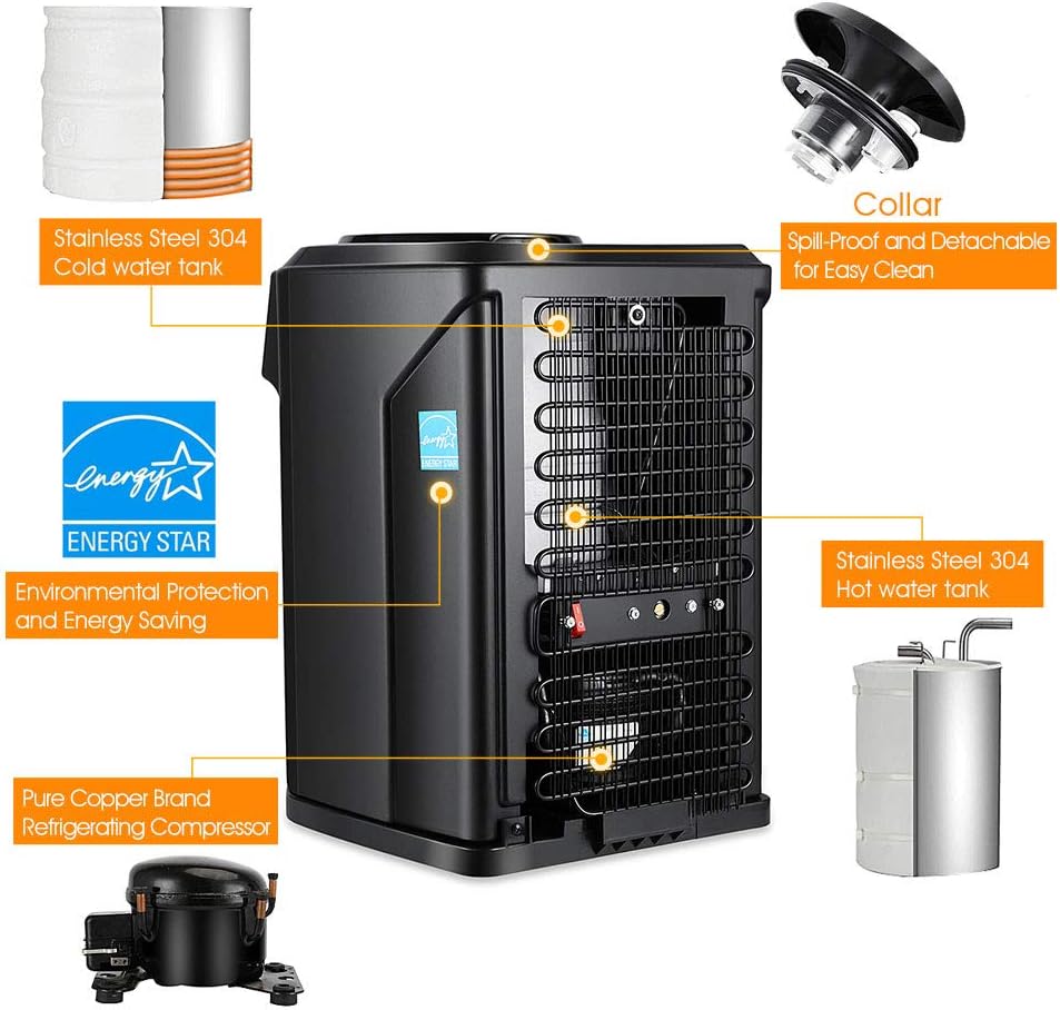 Countertop Water Coolers Dispensers 5 Gallon Water Bottles: Kitchen & Dining
