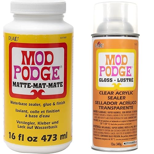 Mod Podge CS11302 Waterbase Sealer, Glue and Finish, 16 oz, Matte