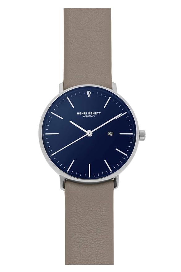 HENRI BENETT Damenuhren mit Saphirglas - 33 mm | Analog Quarzwerk | Moderne Damenuhr mit Lederarmband/Milanaise-Mesharmband E