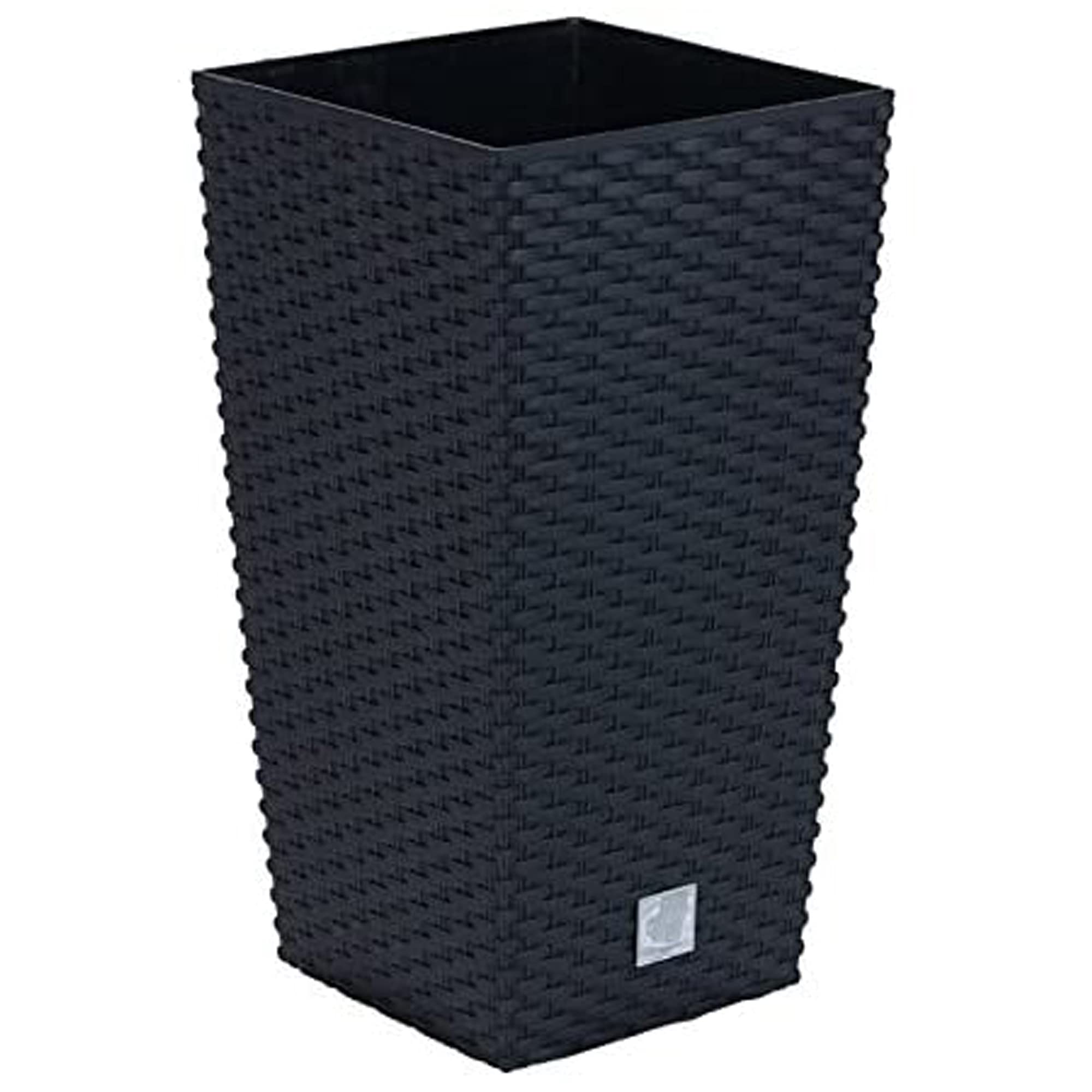 Prosper Plast DRTS200-S433 20 x 20 x 37.6 cm Rato Square Flowerpot - Anthracite