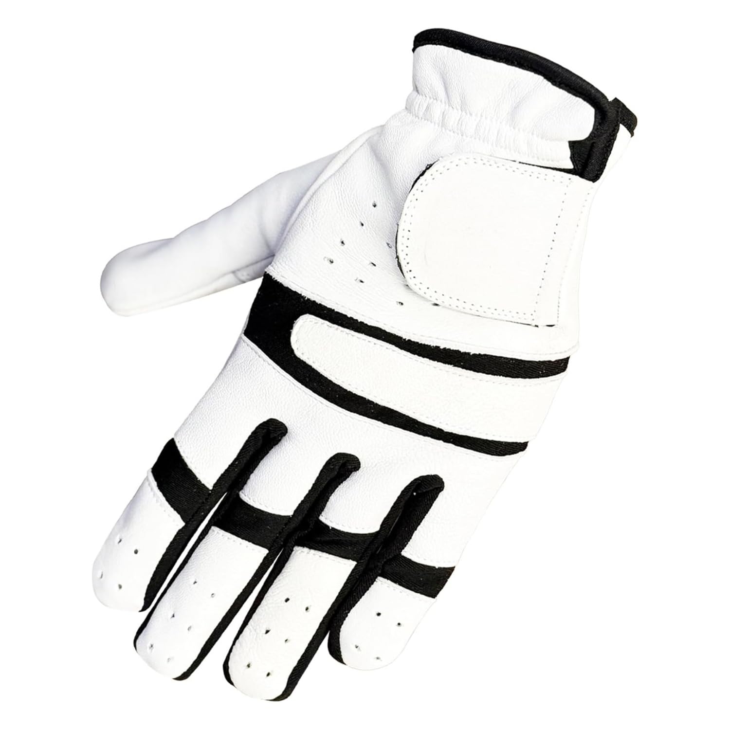 YNR Golf Gloves - Left Hand Cabretta Leather, Rain Grip, Weathersof, Golf Glove Men & Women Wear Resistant Durable Thumb Palm Patch Flexible, Comfortable for Perfect Swing Unisex | (L)