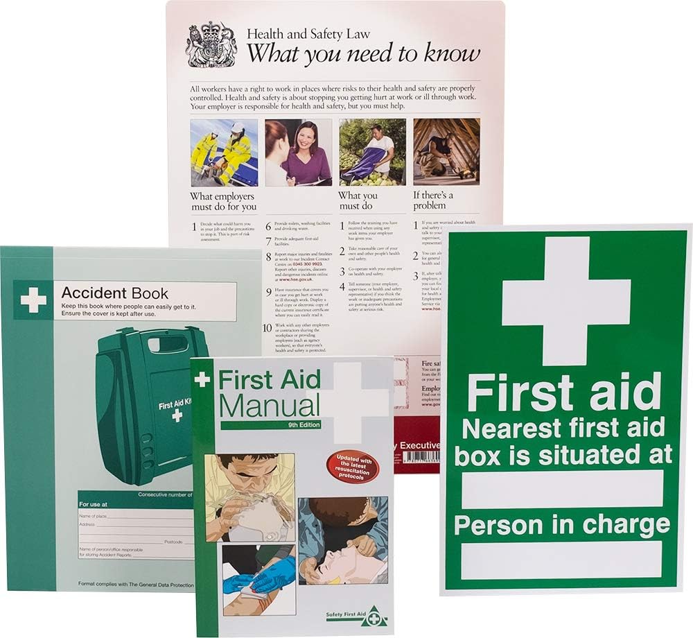 Safety First Aid Group HSE Supersize Compliance Kit A4 Accident Book Health