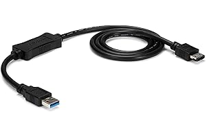 StarTech.com 3-Feet 6Gbps USB 3.0 to eSATA Hard Disk Drive/Solid State Drive/ODD Adapter Cable (USB3S2ESATA3)