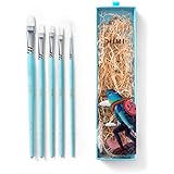 HIMI Gouache/Watercolor Paint Brushes Set 5 Pcs for Acrylic Oil Watercolor Face & Body Gouache Painting Nice Gift Art hobbyis