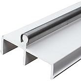 CWH Premium American Made Vinyl Sliding Door Track &ndash; 6ft, (72"), 1 Pack - Sliding Door Replacement Track, Bottom Rail and Rail Cover for Glass Patio Doors, with Heavy Duty Stainless Steel Cover