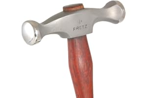 Fretz Mini Hammer HMR-401 - Precisionsmith Planishing for Metalsmiths, Jewelers and Jewelry Making - Rose Wood Handle, 420 Stainless Steel