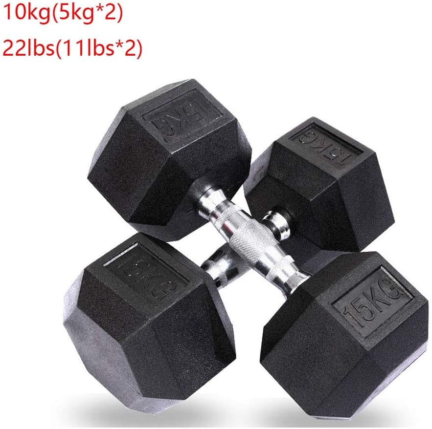 XIAOLI 2pcs Electroplate Dumbbells Set Weights for Fitness Weightlifting Quipment Barbell Gym Muscle Strength Exercise (Color : 15kg)