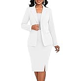 Two Piece Business Suit for Women Elegant Blazer Jacket and Skirt Sets Work Formal Office Clothing Sets
