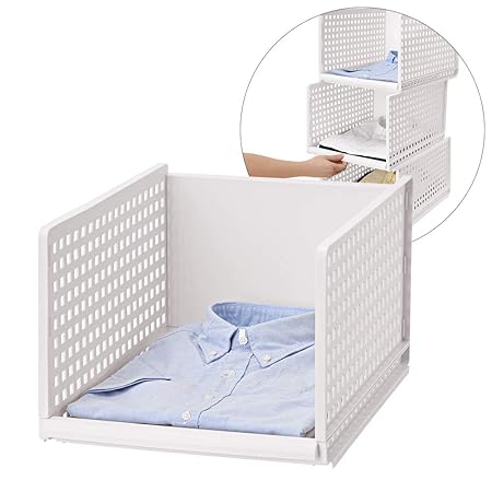 Zoomaian Kleiderschrank-Aufbewahrungsbox, Kunststoff, stapelbar