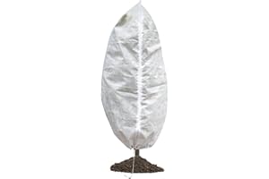 MRHEPHAESTUS Plant Covers Freeze Protection, 75"W X 86"H Large Frost Blankets 2.47oz/yd² with Zipper Drawstring, Reusable Frost Cloth Tree Covers Shrub Jackets for Winter Outdoor Plants Fruit Tree Potted