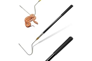 Snake Collapsible Grabber Hook Reptile Rattle Series Pick-up Handling Tool Kit for Catching Controlling or Moving Snakes (Bla