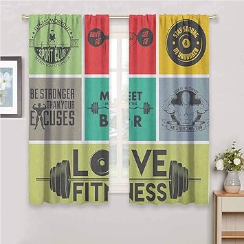 hengshu Fitness Cortinas insonorizadas para recámara silueta de