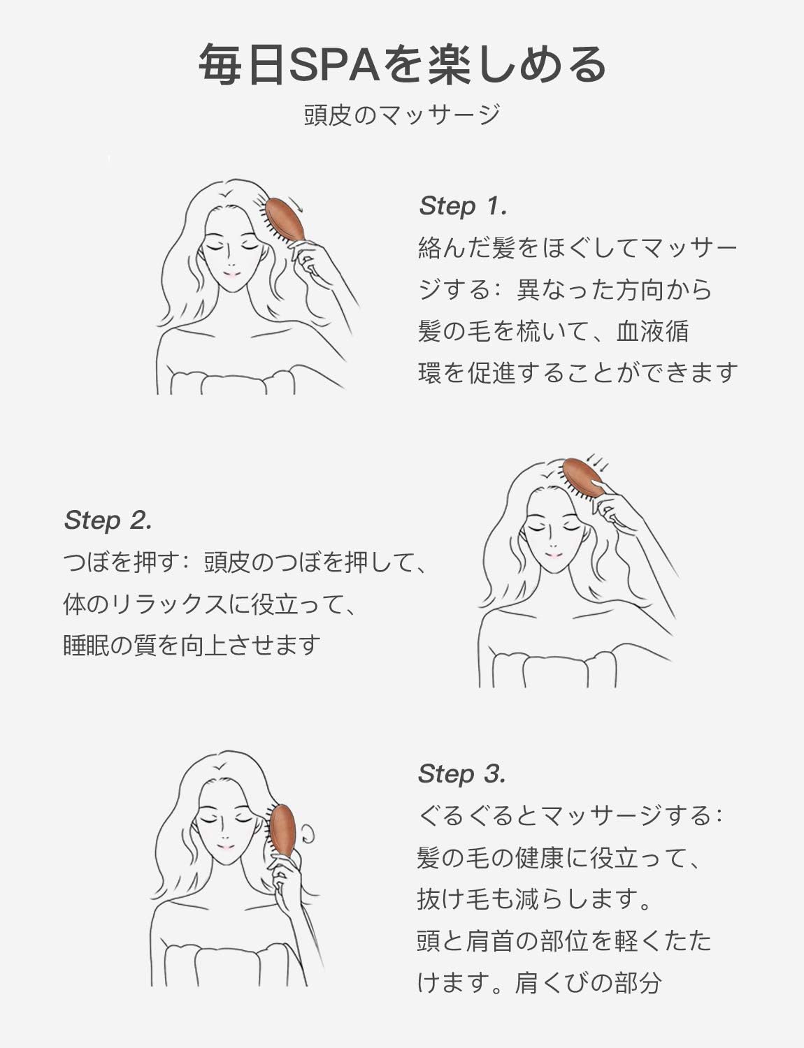 Amazon Toarti ヘアブラシ 豚毛ヘアブラシ 静電気防止 絡まない 頭皮マッサージ 長髪 短髪 巻く 内巻き ストレート Toarti ヘアブラシ 通販