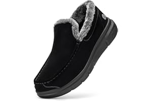 FitVille Extra Wide Men Slippers Slip-on House Slipper Non Slip Orthopedic Winter Shoes for Flat Feet Indoor & Outdoor