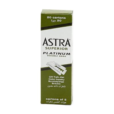 Astra Platinum Double Edge Safety Razor Blades,100 Count Pack of 1