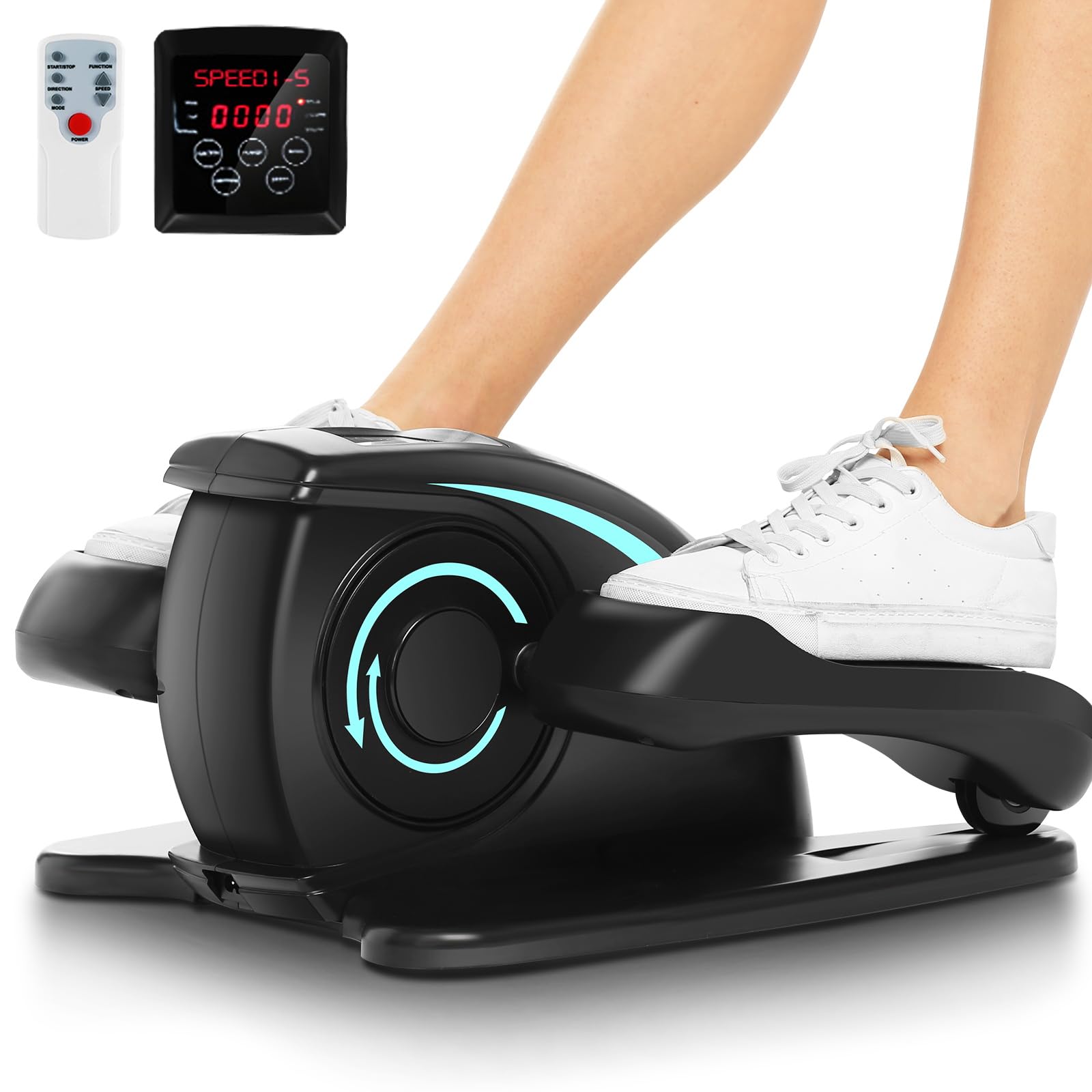 Photo 1 of ANCHEER Under Desk Elliptical Machine, Leg Exercise Pro Machine Pedal Exerciser for Seniors as Seen on TV Portable Leg Exerciser While Sitting with Massage Pedal/LCD Monitor/Remote Control